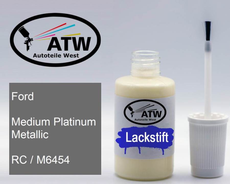 Ford, Medium Platinum Metallic, RC / M6454: 20ml Lackstift, von ATW Autoteile West.